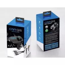 FM ТРАНСМИТЕР Q15 с три кабела за зареждане FM ТРАНСМИТЕР Q15 с три кабела за зареждане