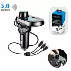 FM ТРАНСМИТЕР Q15 с три кабела за зареждане FM ТРАНСМИТЕР Q15 с три кабела за зареждане