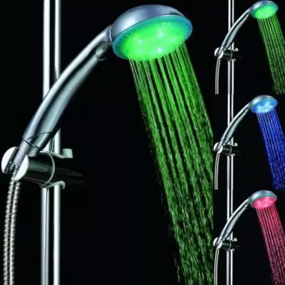 LED Душ слушалка светеща в 3 различни цвята - LED shower head
