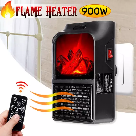 Портативна мини печка с ефект пламък - Flame Heater 900W