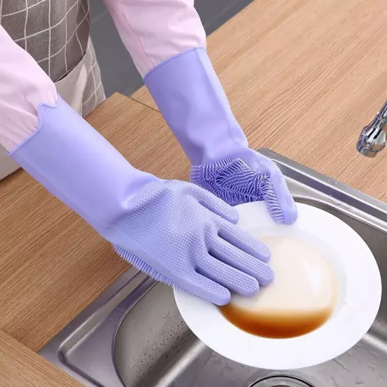 Силиконови ръкавици за почистване Magic Silicone Dishwashing Gloves