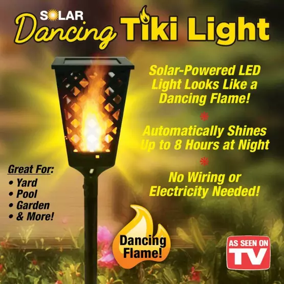 Соларна LED лампа тип Пламък