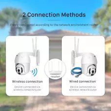 Водоустойчива, безжична камера с нощно видеонаблюдение и запис на карта Водоустойчива, безжична камера с нощно видеонаблюдение и запис на карта