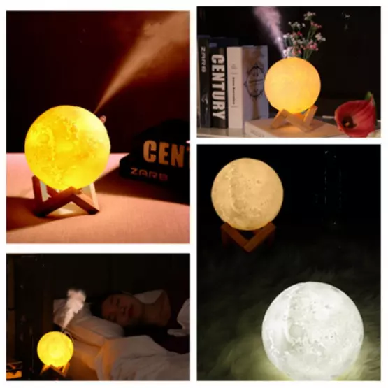 3D лампа Луна , Арома дифузер и Овлажнител на въздуха