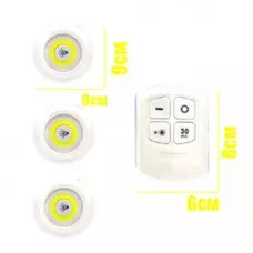 Комплект 3 бр LED лампи с дистанционно Комплект 3 бр LED лампи с дистанционно