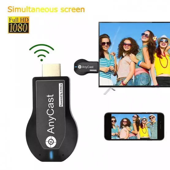 Smart устройство Anycast M2 Plus, за безжично свързване на телефон, лаптоп и таблет с телевизор
