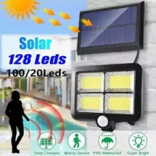 LED соларен прожектор с 4 COB лампи и сензор за движение LED соларен прожектор с 4 COB лампи и сензор за движение