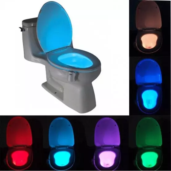 LED Осветление за тоалетна със сензор за движение Lightning Bowl