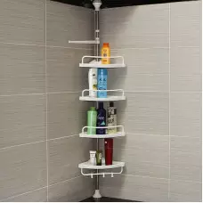 Ъглов рафт за баня с 4 рафта Ъглов рафт за баня с 4 рафта