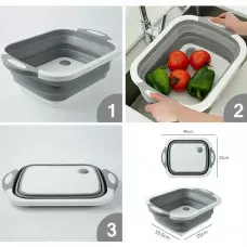 3 в 1 - Дъска за рязане с купа за миене 3 в 1 - Дъска за рязане с купа за миене