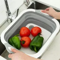 3 в 1 - Дъска за рязане с купа за миене 3 в 1 - Дъска за рязане с купа за миене