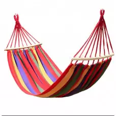 Хамак с дървени рейки, 200х80см, многоцветен Хамак с дървени рейки, 200х80см, многоцветен