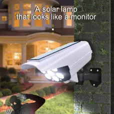 Соларна лампа - Имитация на охранителна камера, 150 W, 63 COB, със сензор за движеи и дистанционно Соларна лампа - Имитация на охранителна камера, 150 W, 63 COB, със сензор за движеи и дистанционно