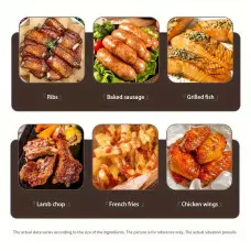 8 литра Air Fryer - Уред за здравословно готвене с горещ въздух , 1400 W, Тъч скрийн управление 8 литра Air Fryer - Уред за здравословно готвене с горещ въздух , 1400 W, Тъч скрийн управление