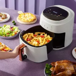 8 литра Air Fryer - Уред за здравословно готвене с горещ въздух , 1400 W, Тъч скрийн управление 8 литра Air Fryer - Уред за здравословно готвене с горещ въздух , 1400 W, Тъч скрийн управление