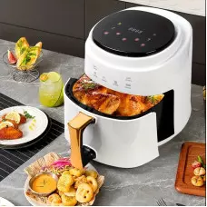 8 литра Air Fryer - Уред за здравословно готвене с горещ въздух , 1400 W, Тъч скрийн управление 8 литра Air Fryer - Уред за здравословно готвене с горещ въздух , 1400 W, Тъч скрийн управление