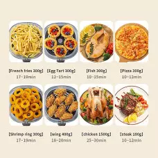 6 литра Air Fryer - Фритюрник с горещ въздух и прозрачна кошница , 2400 W, Тъч скрийн управление 6 литра Air Fryer - Фритюрник с горещ въздух и прозрачна кошница , 2400 W, Тъч скрийн управление