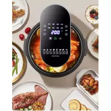 7 литра Air Fryer - Фритюрник с горещ въздух и прозрачен капак , 1200 W, Тъч скрийн управление 7 литра Air Fryer - Фритюрник с горещ въздух и прозрачен капак , 1200 W, Тъч скрийн управление