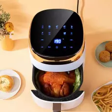 5 литра Елегантен Компактен Air Fryer - Фритюрник с горещ въздух , 1200 W, Тъч скрийн управление 5 литра Елегантен Компактен Air Fryer - Фритюрник с горещ въздух , 1200 W, Тъч скрийн управление