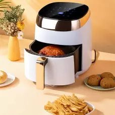 5 литра Елегантен Компактен Air Fryer - Фритюрник с горещ въздух , 1200 W, Тъч скрийн управление 5 литра Елегантен Компактен Air Fryer - Фритюрник с горещ въздух , 1200 W, Тъч скрийн управление