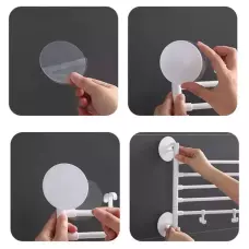 180-градусова самозалепваща се закачалка за баня или кухня с пет рамена 180-градусова самозалепваща се закачалка за баня или кухня с пет рамена