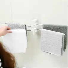 Закачалка за баня с 4 рамена от неръждаема стомана Закачалка за баня с 4 рамена от неръждаема стомана