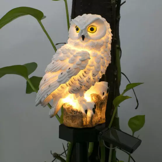 Градинска лампа с мистична птица