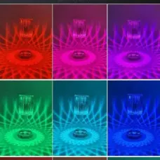 16 цвята LED кристална настолна лампа 16 цвята LED кристална настолна лампа