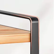 Модерна етажерка с метална конструкция и дърво Модерна етажерка с метална конструкция и дърво