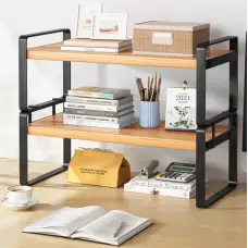 Модерна етажерка с метална конструкция и дърво Модерна етажерка с метална конструкция и дърво