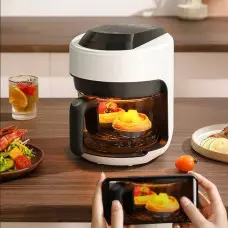 Бутиков Air Fryer 3,5 литра със стъклен корпус - 2000 W Бутиков Air Fryer 3,5 литра със стъклен корпус - 2000 W