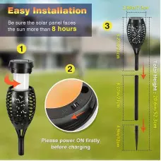 LED соларни лампа тип факла с пламъчен ефект LED соларни лампа тип факла с пламъчен ефект