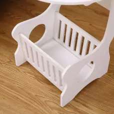 Кръгла масичка за кафе с органайзер Кръгла масичка за кафе с органайзер