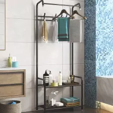 Мултифункционална закачалка с 2 рафта за обувки Мултифункционална закачалка с 2 рафта за обувки