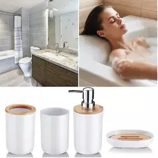 Комплект аксесоари за баня от 4 части Комплект аксесоари за баня от 4 части