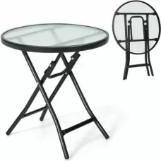 Сгъваема кръгла градинска маса Сгъваема кръгла градинска маса