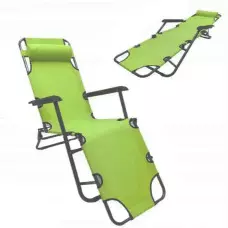 Сгъваем шезлонг с подвижна възглавница 178x60x90 см. Сгъваем шезлонг с подвижна възглавница 178x60x90 см.