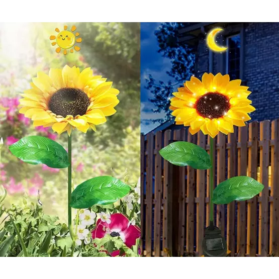 Соларна градинска лампа - слънчоглед