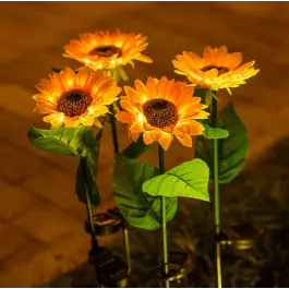 Соларна градинска лампа - слънчоглед