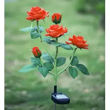 Градинска соларна лампа - роза Градинска соларна лампа - роза