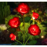 Градинска соларна лампа - роза Градинска соларна лампа - роза