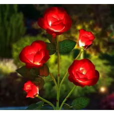 Градинска соларна лампа - роза Градинска соларна лампа - роза