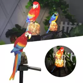 Градинска лампа във формата на папагал