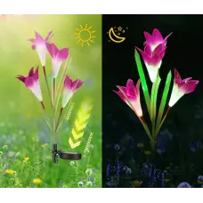 Градинска соларна лампа - лилиум