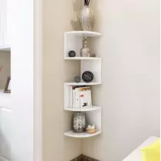 Ъглова етажерка за съхранение с 5 рафта Ъглова етажерка за съхранение с 5 рафта