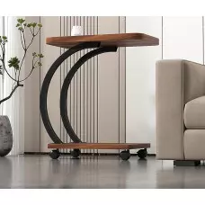 Странична масичка от масивно дърво в минималистичен стил Странична масичка от масивно дърво в минималистичен стил