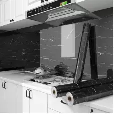 Самозалепващо фолио – черен мрамор Самозалепващо фолио – черен мрамор