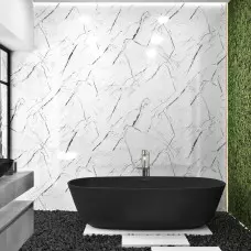 Самозалепващо фолио – бял мрамор с черни линии Самозалепващо фолио – бял мрамор с черни линии
