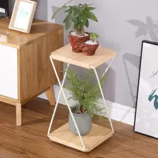 Етажерка за съхранение от дърво с метална конструкция Етажерка за съхранение от дърво с метална конструкция