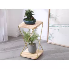 Етажерка за съхранение от дърво с метална конструкция Етажерка за съхранение от дърво с метална конструкция